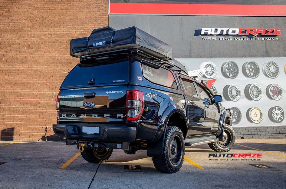 FORD RANGER GD03 MATTE BLACK MACHINED FACE WITH DARK MATTE TINT